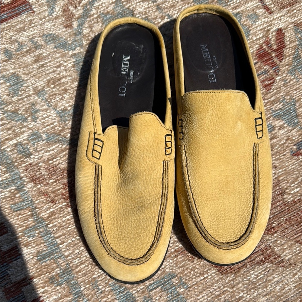 Sesto Meucci Summer In Italy Butter Yellow Loafers with Suede Finish